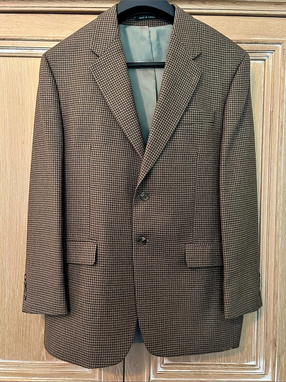 Lauren Ralph Lauren Men's Houndstooth Wool Sport Coat Size 42R Like New